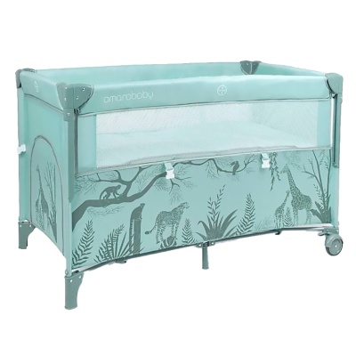 Манеж-кровать Amarobaby Transform Africa прямоугольный зеленый 1